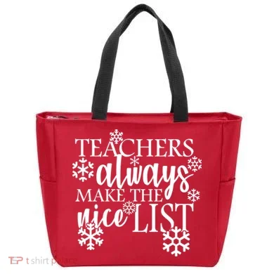 Teachers Always Make The Nice List Tote Bag