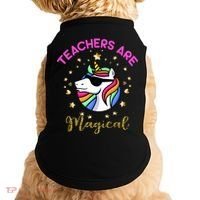 Teachers are Magical Funny Unicorn Doggie Tank thumb 0