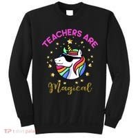 Teachers are Magical Funny Unicorn Sweatshirt thumb 0