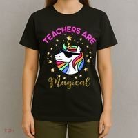 Teachers are Magical Funny Unicorn T-Shirt thumb 4