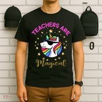 Teachers are Magical Funny Unicorn T-Shirt thumb 6
