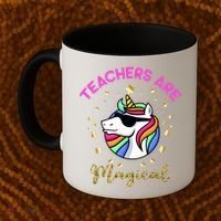 Teachers are Magical Funny Unicorn Coffee Mug thumb 2