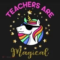 Teachers are Magical Funny Unicorn Ornament thumb 1
