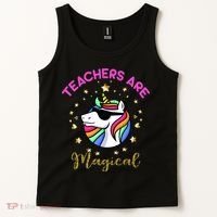 Teachers are Magical Funny Unicorn Tank Top thumb 2