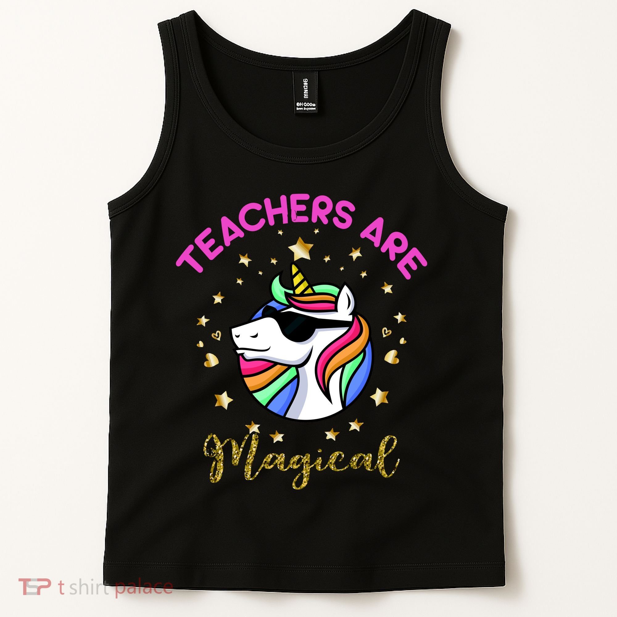 Teachers are Magical Funny Unicorn Tank Top
