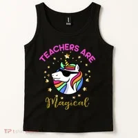 Teachers are Magical Funny Unicorn Tank Top thumb 2