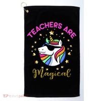 Teachers are Magical Funny Unicorn Golf Towel thumb 0