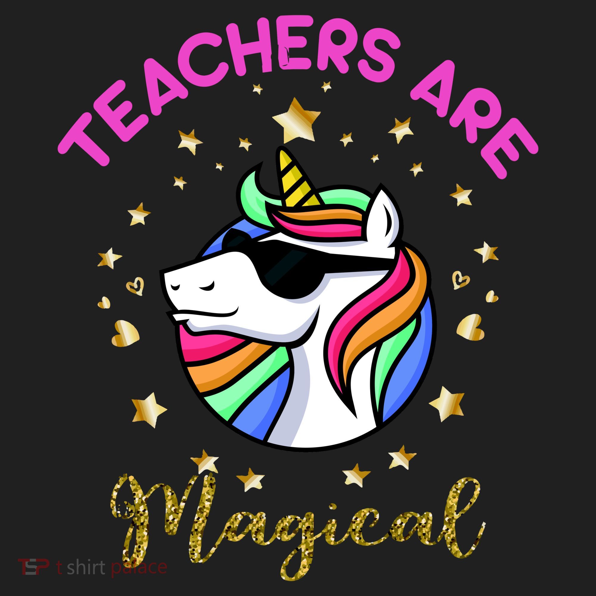 Teachers are Magical Funny Unicorn Golf Towel