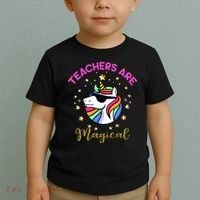 Teachers are Magical Funny Unicorn Toddler T-Shirt thumb 2