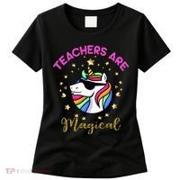 Teachers are Magical Funny Unicorn Women's T-Shirt thumb 0