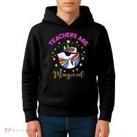 Teachers are Magical Funny Unicorn Kids Hoodie thumb 4