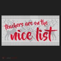 Teachers Are On The Nice List Christmas Beanie thumb 2