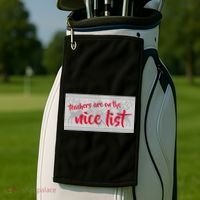 Teachers Are On The Nice List Christmas Golf Towel thumb 2