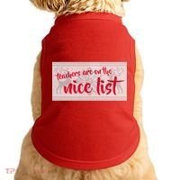 Teachers Are On The Nice List Christmas Doggie Tank thumb 0