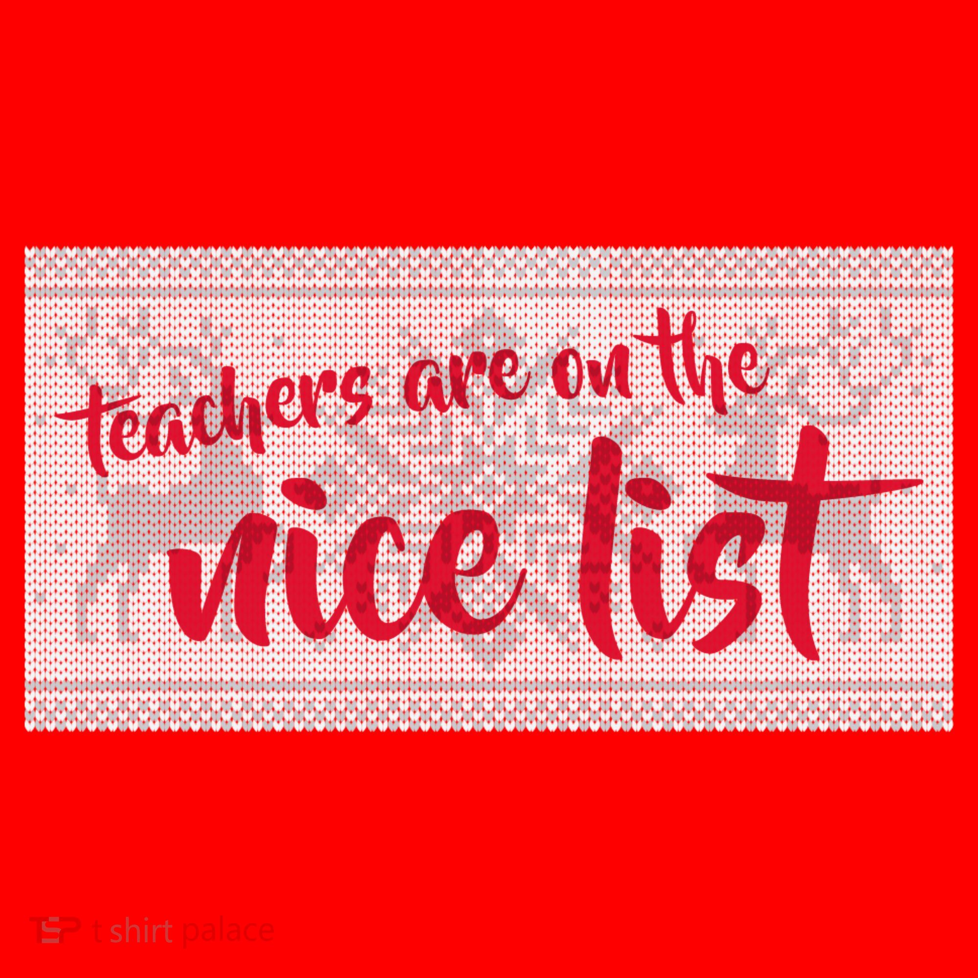 Teachers Are On The Nice List Christmas Women's Tank Top