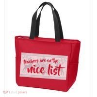 Teachers Are On The Nice List Christmas Tote Bag thumb 3