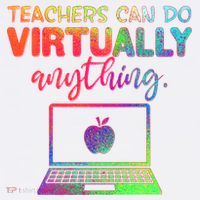 Teachers Can Do Virtually Anything Garment-Dyed Sweatshirt thumb 2