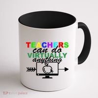 Teachers Can Do Virtually Anything Funny School Coffee Mug thumb 1