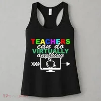 Teachers Can Do Virtually Anything Funny School Women's Tank Top thumb 3