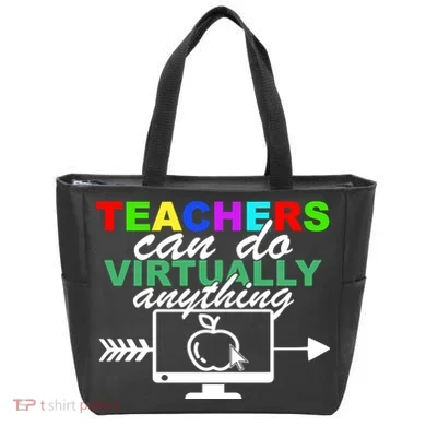 Teachers Can Do Virtually Anything Funny School Tote Bag