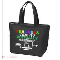 Teachers Can Do Virtually Anything Funny School Tote Bag thumb 3