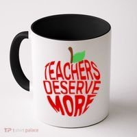 Teachers Deserve More Arizona Teacher Protest Apple Coffee Mug thumb 0