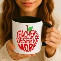 Teachers Deserve More Arizona Teacher Protest Apple Coffee Mug thumb 3
