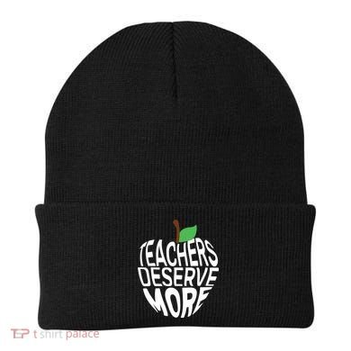 Teachers Deserve More Arizona Teacher Protest Apple Beanie