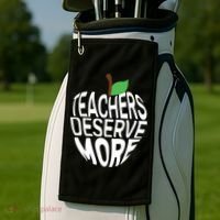 Teachers Deserve More Arizona Teacher Protest Apple Golf Towel thumb 2