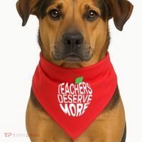 Teachers Deserve More Arizona Teacher Protest Apple USA-Made Doggie Bandana thumb 1