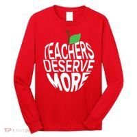 Teachers Deserve More Arizona Teacher Protest Apple Long Sleeve Shirt thumb 0