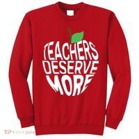 Teachers Deserve More Arizona Teacher Protest Apple Sweatshirt thumb 0