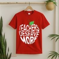 Teachers Deserve More Arizona Teacher Protest Apple T-Shirt thumb 2