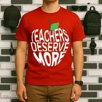 Teachers Deserve More Arizona Teacher Protest Apple T-Shirt thumb 6