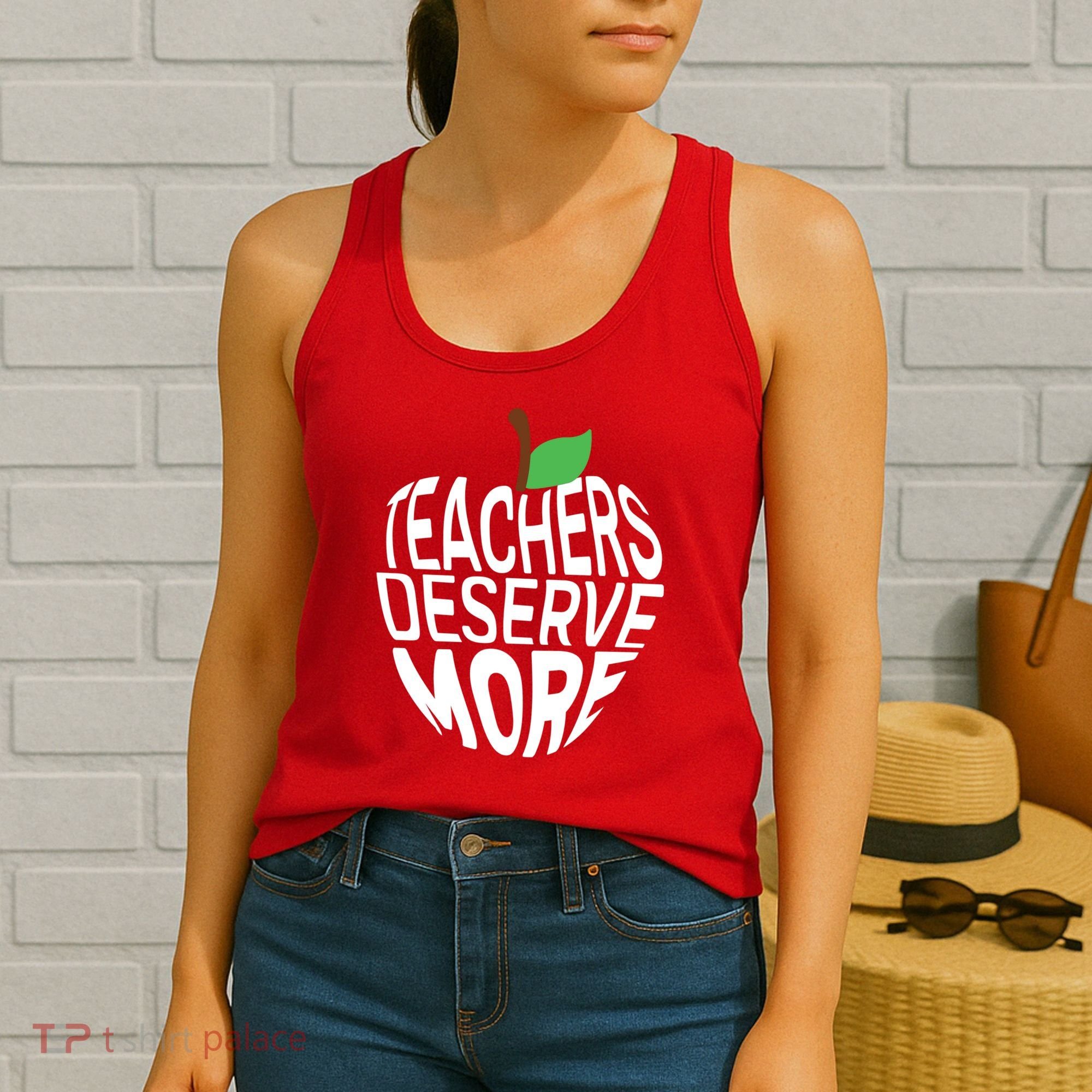 Teachers Deserve More Arizona Teacher Protest Apple Women's Tank Top