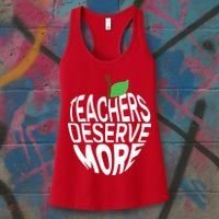 Teachers Deserve More Arizona Teacher Protest Apple Women's Tank Top thumb 3