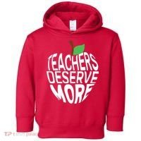 Teachers Deserve More Arizona Teacher Protest Apple Toddler Hoodie thumb 0