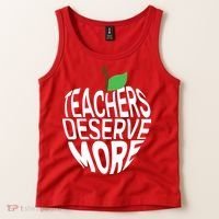 Teachers Deserve More Arizona Teacher Protest Apple Tank Top thumb 2