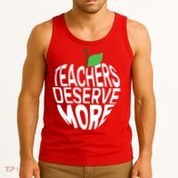 Teachers Deserve More Arizona Teacher Protest Apple Tank Top thumb 3