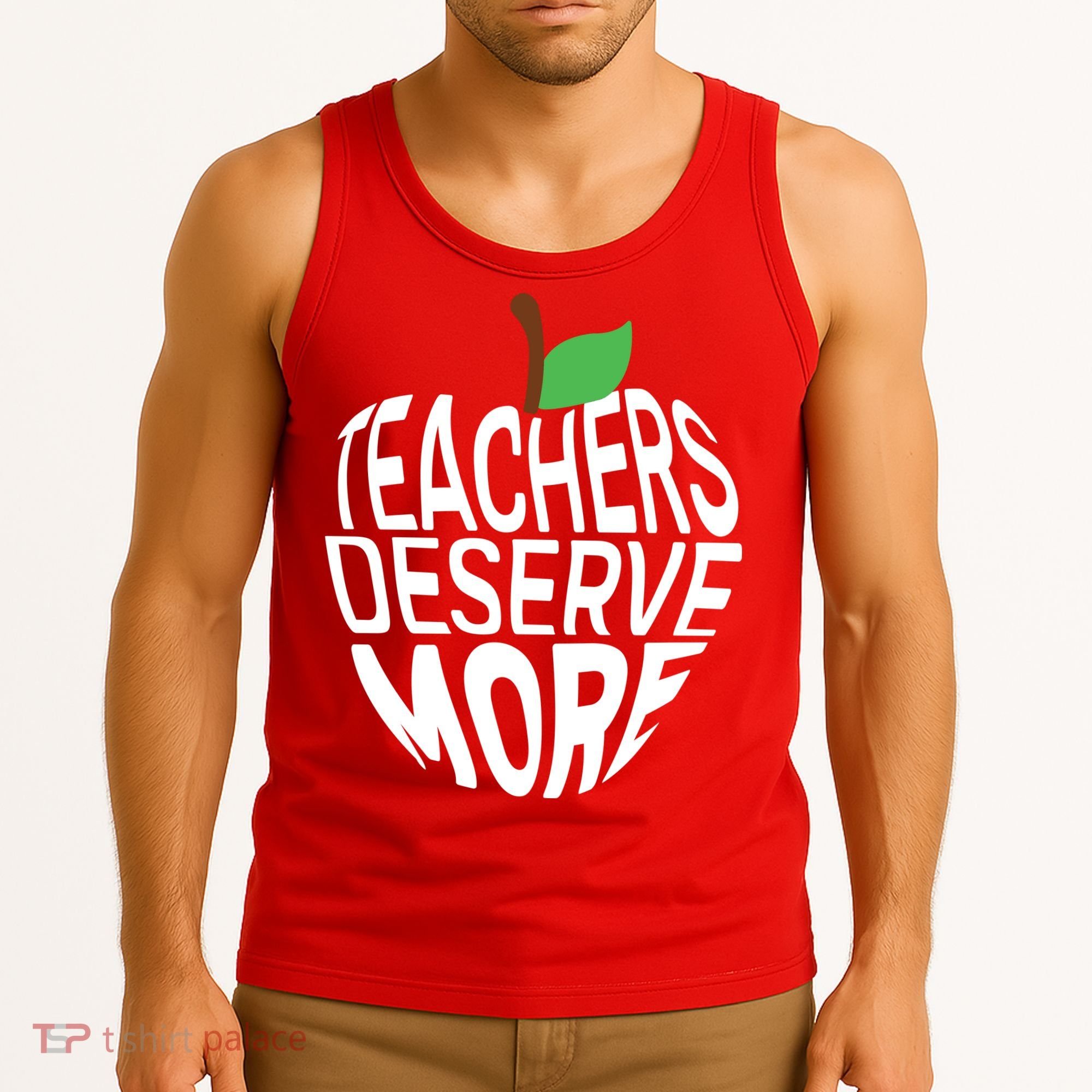 Teachers Deserve More Arizona Teacher Protest Apple Tank Top