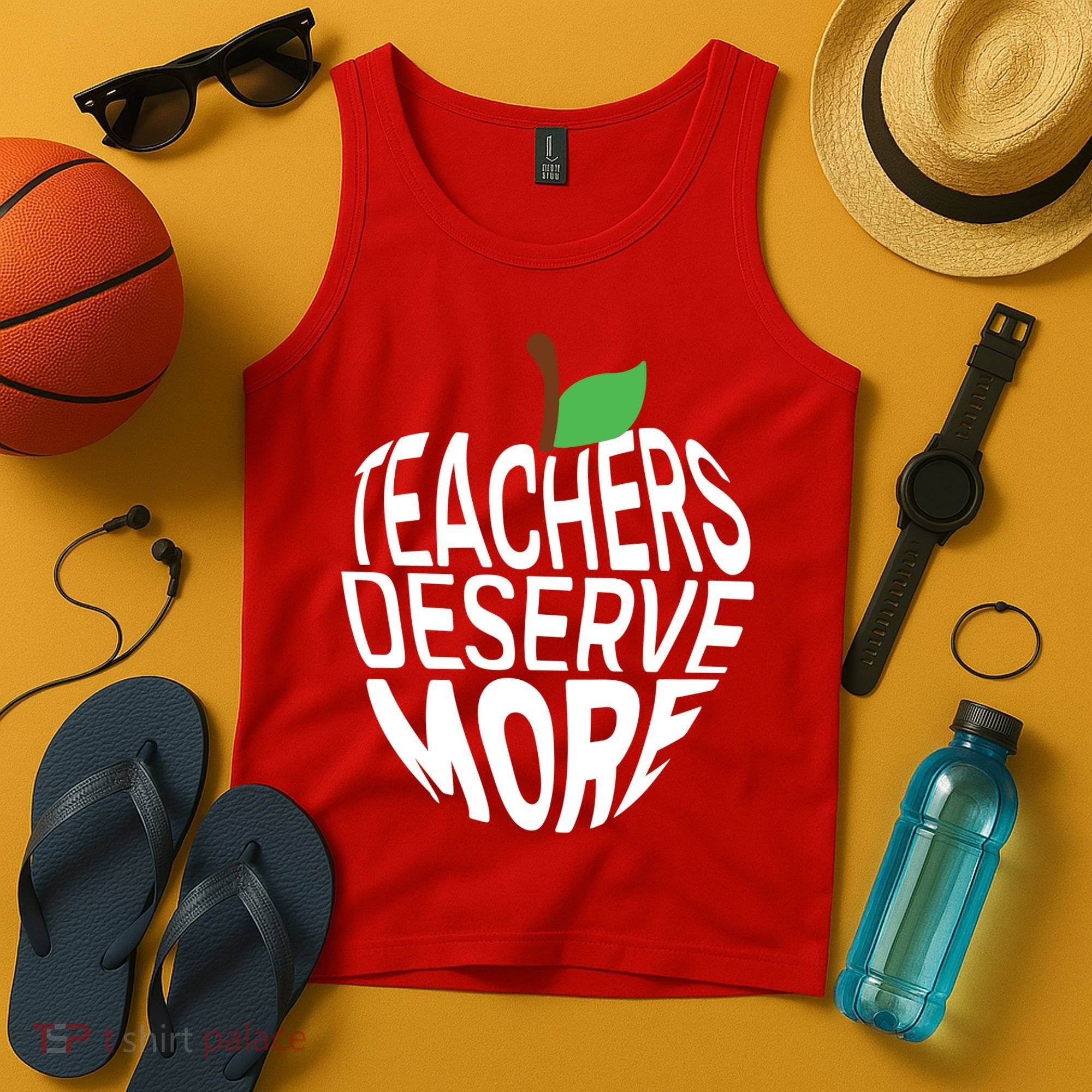 Teachers Deserve More Arizona Teacher Protest Apple Tank Top