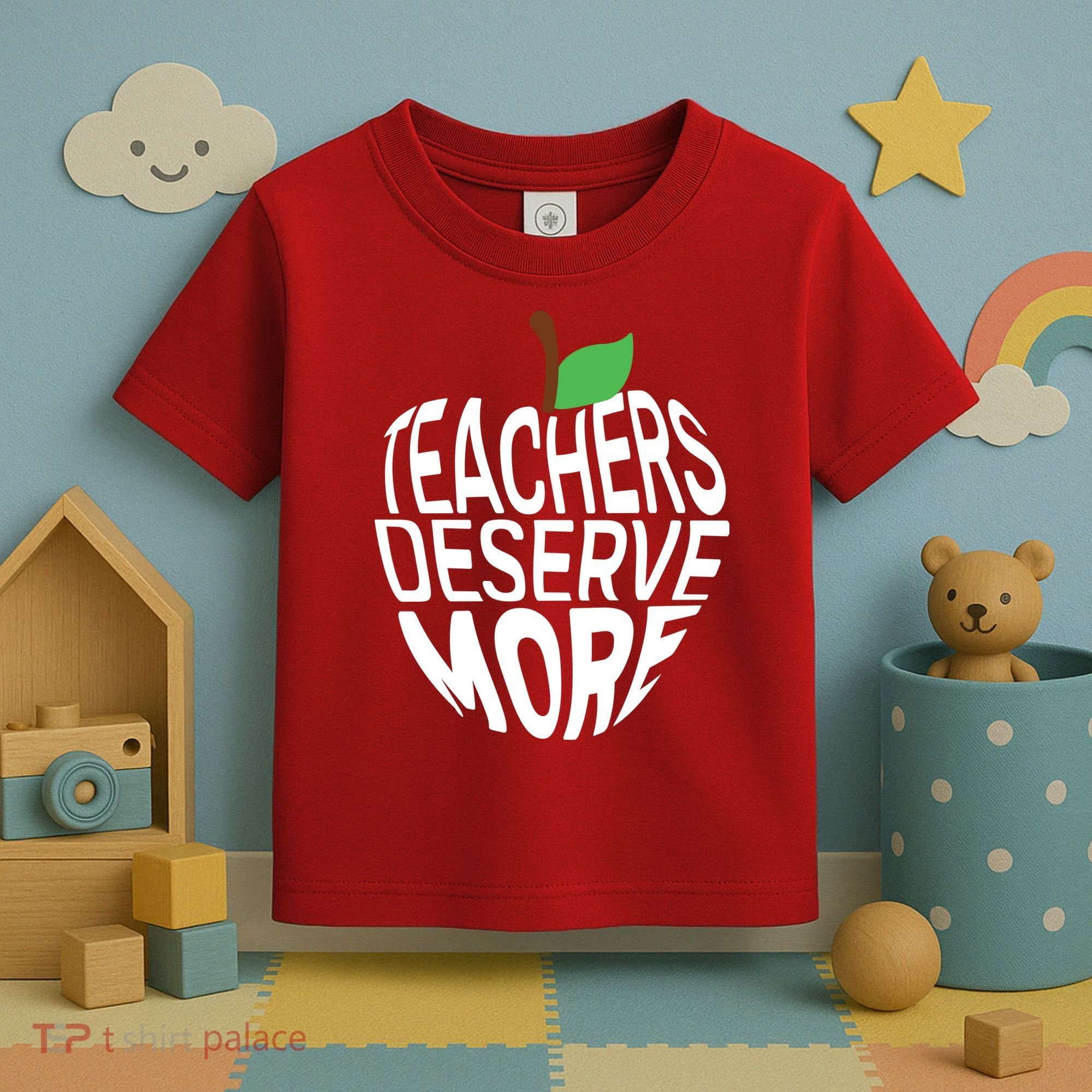 Teachers Deserve More Arizona Teacher Protest Apple Toddler T-Shirt