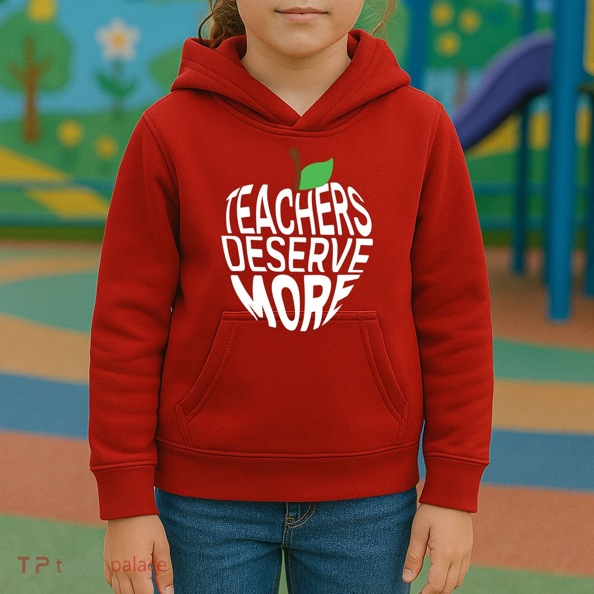 Teachers Deserve More Arizona Teacher Protest Apple Kids Hoodie