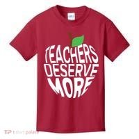 Teachers Deserve More Arizona Teacher Protest Apple Kids T-Shirt thumb 0