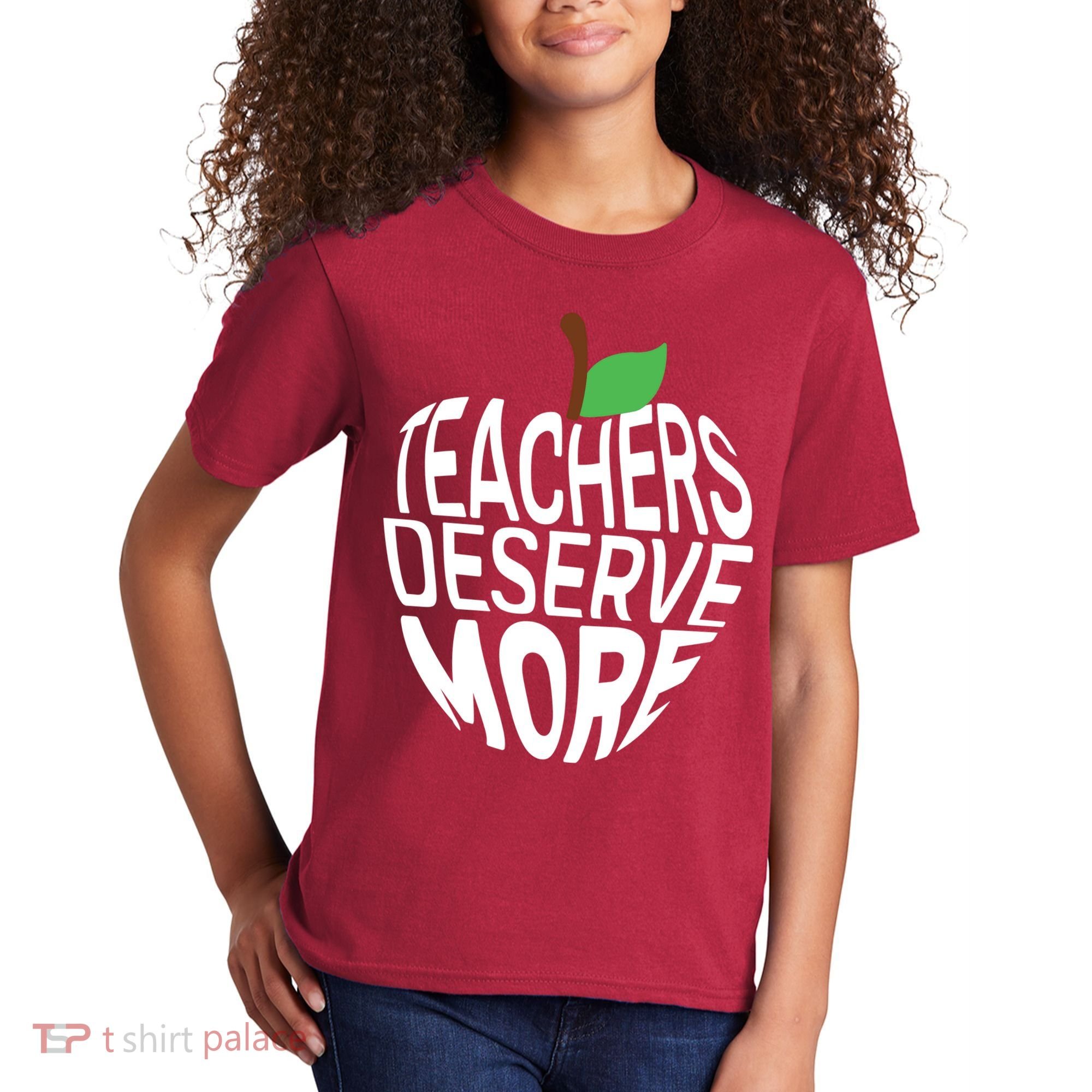 Teachers Deserve More Arizona Teacher Protest Apple Kids T-Shirt