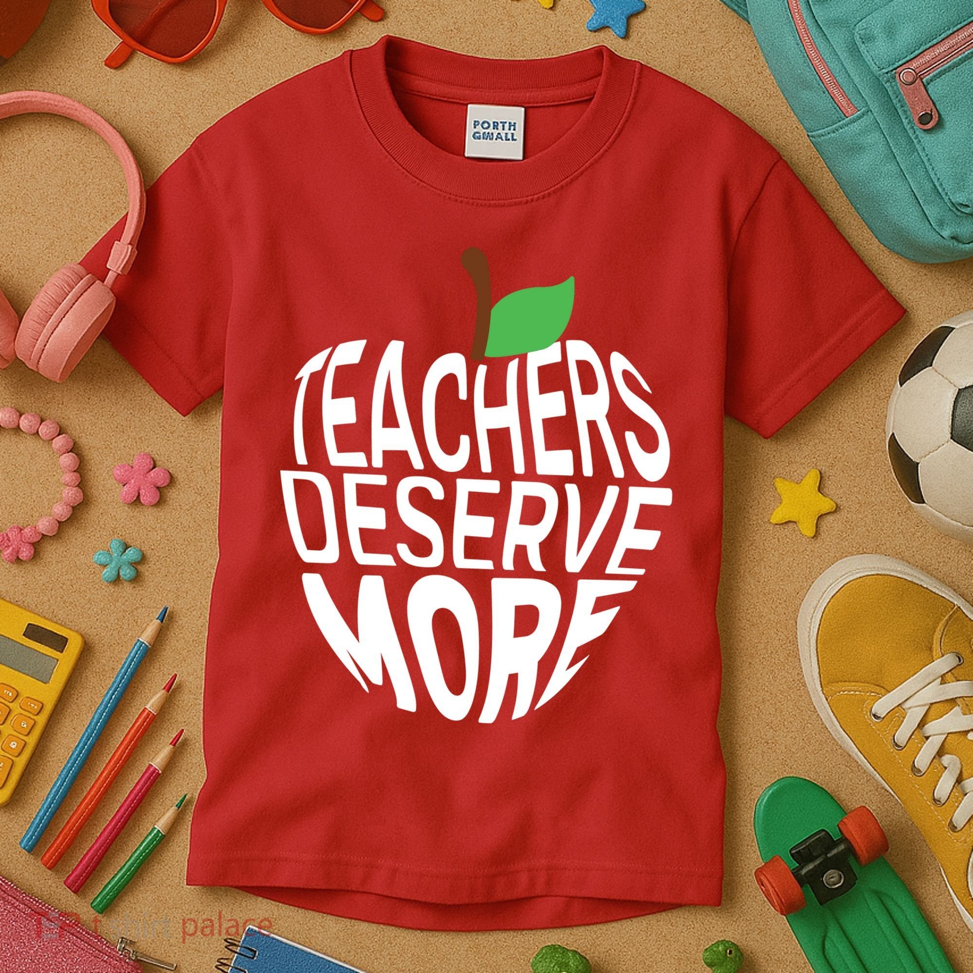 Teachers Deserve More Arizona Teacher Protest Apple Kids T-Shirt