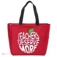 Teachers Deserve More Arizona Teacher Protest Apple Tote Bag thumb 0