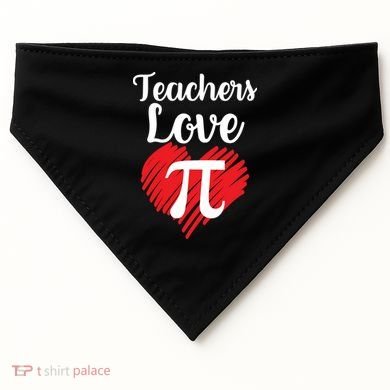 Teachers Love Pi USA-Made Doggie Bandana