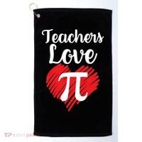 Teachers Love Pi Golf Towel thumb 0