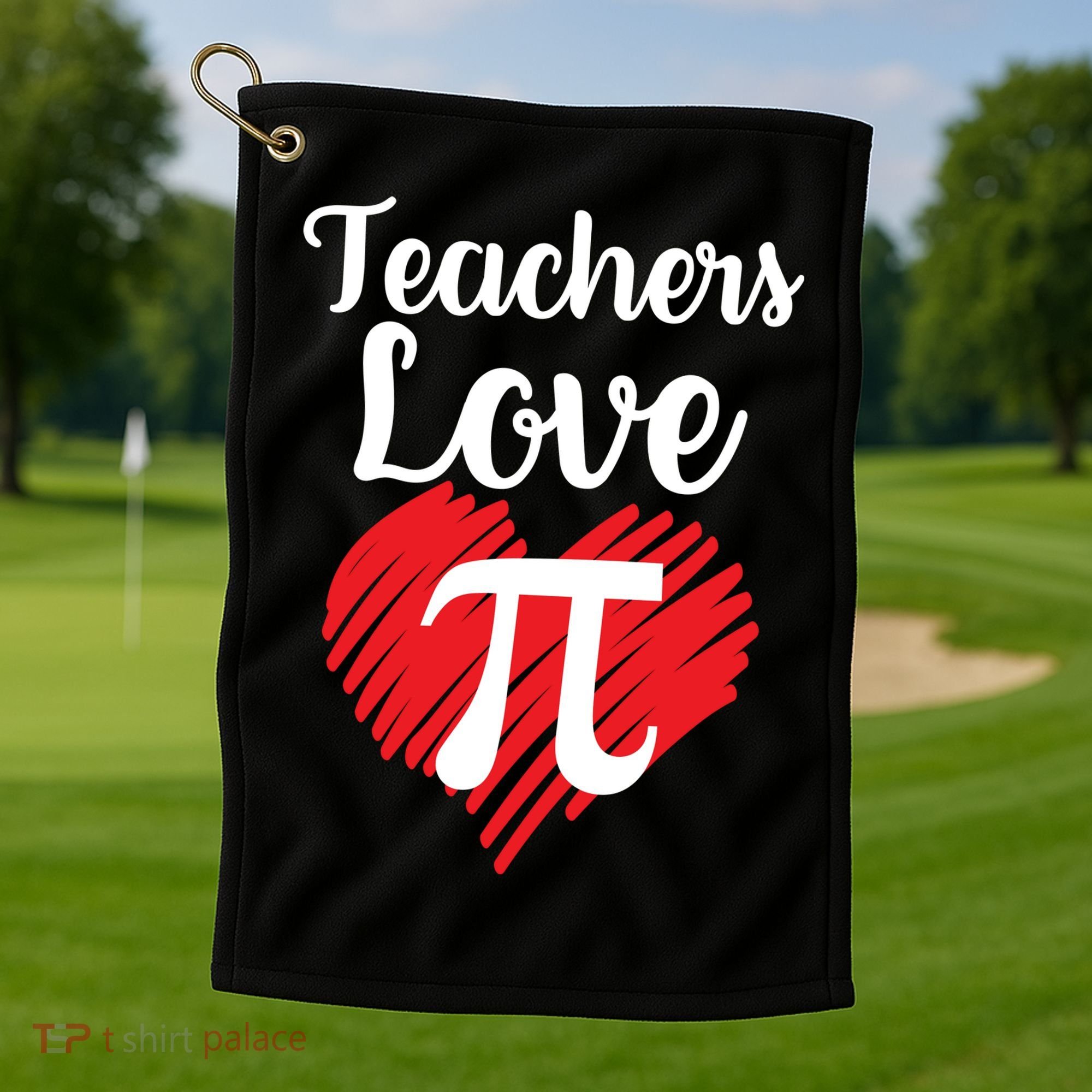 Teachers Love Pi Golf Towel